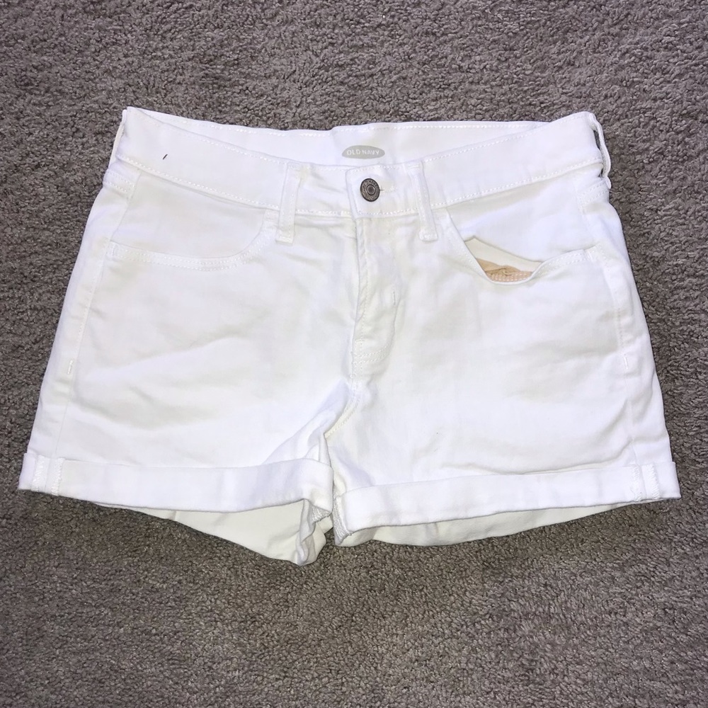 White Jean Shorts
